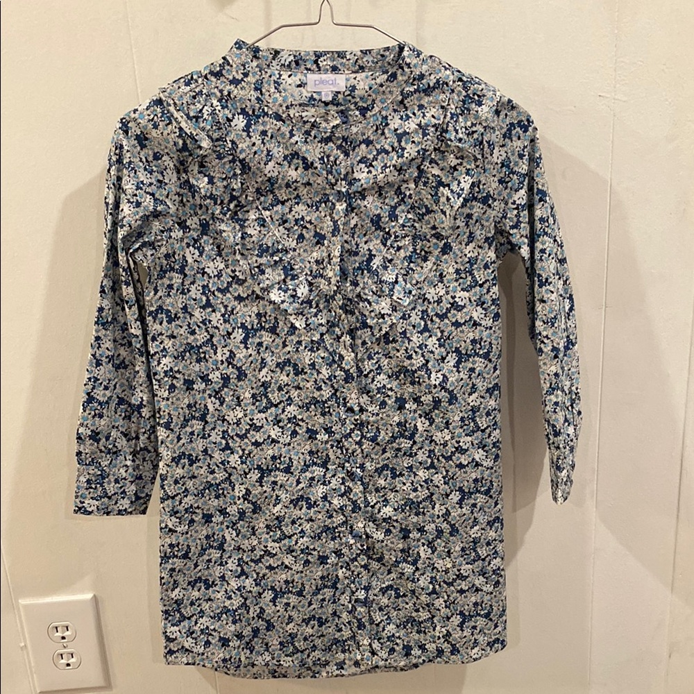 Girls Floral Long Sleeve Dress - Pleat NWOT, Size 8